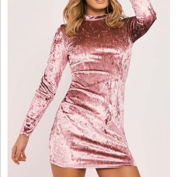 Dresses & Skirts - New pink Velvet dress size Small